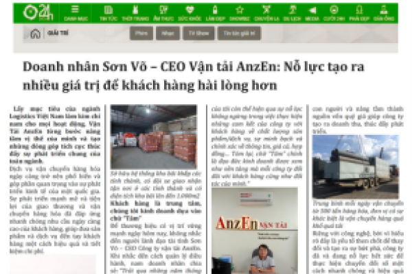 Doanh nhân Sơn Võ – CEO Vận tải AnzEn: Nỗ lực tạo ra nhiều giá trị để khách hàng hài lòng hơn