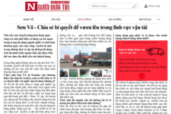 Sơn Võ - Chia sẻ bí quyết để vươn lên trong lĩnh vực vận tải